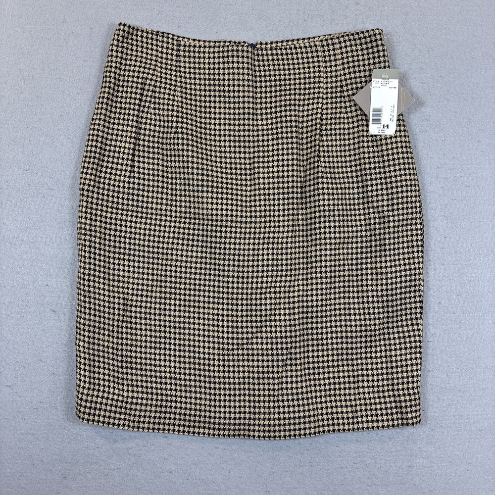 Jones New York Plaid High Waisted Pencil Skirt Lined 100% Rayon Women 14 Y2K NWT